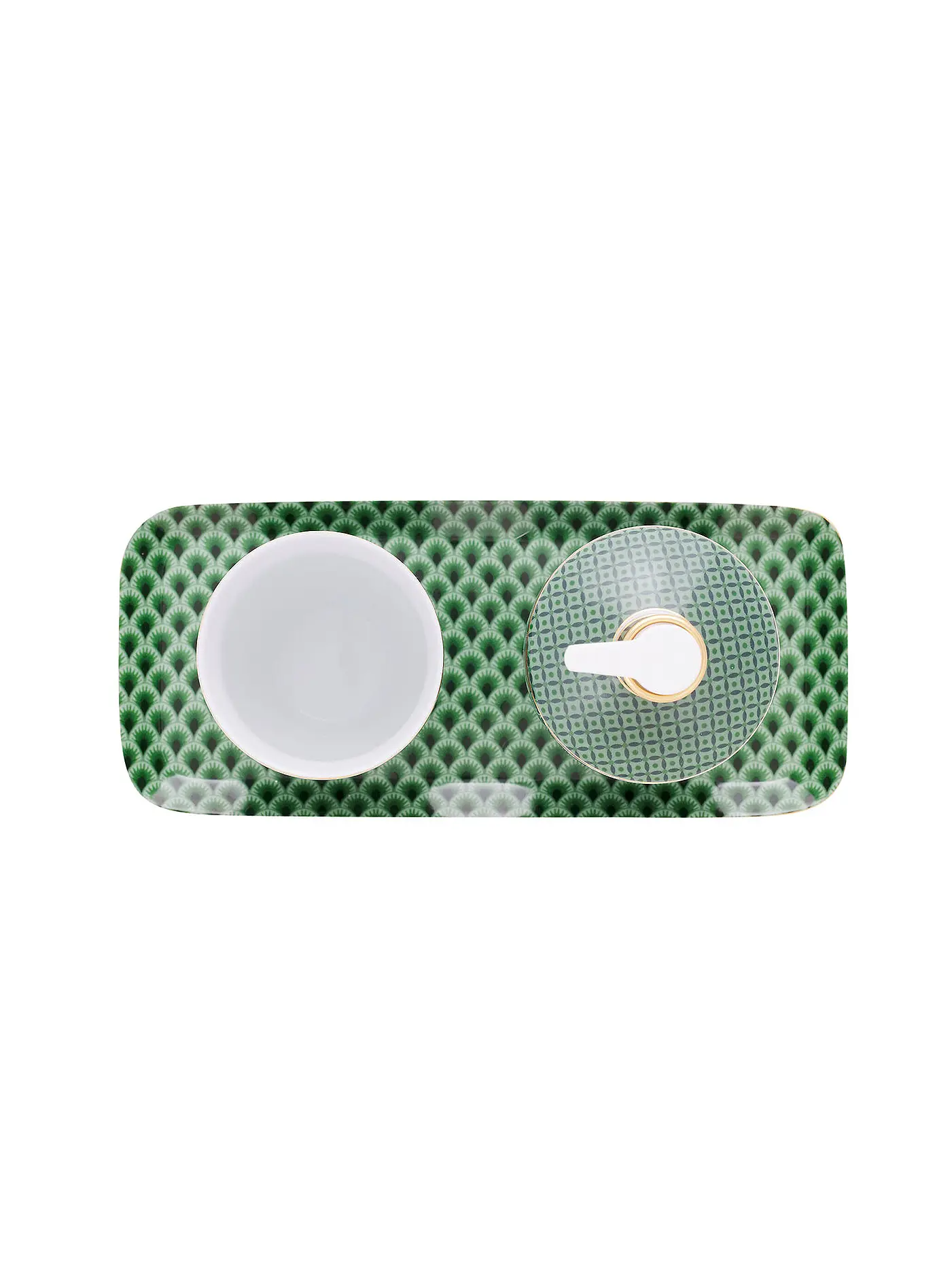 PIP STUDIO | Badaccessoires Set 3tlg Kyoto Festival Dark Pink | hellgrün